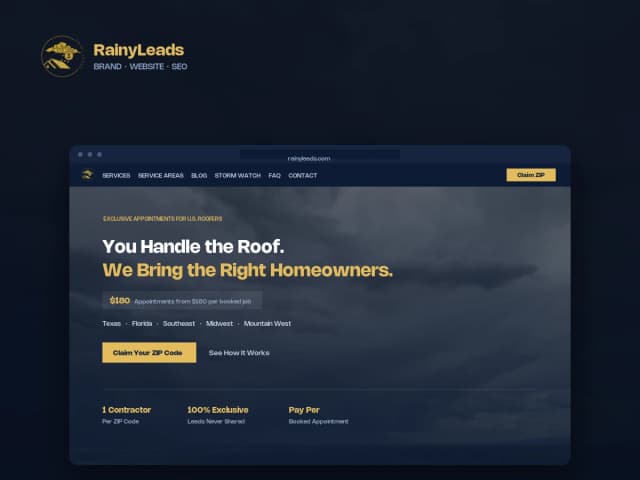 RainyLeads website
